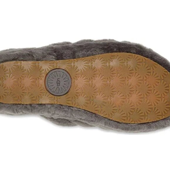 NO BOX Ugg Women's 'Fluff Yeah' Slide Sandals Charcoal Size 7 $150 5C186 - Picture 5 of 6